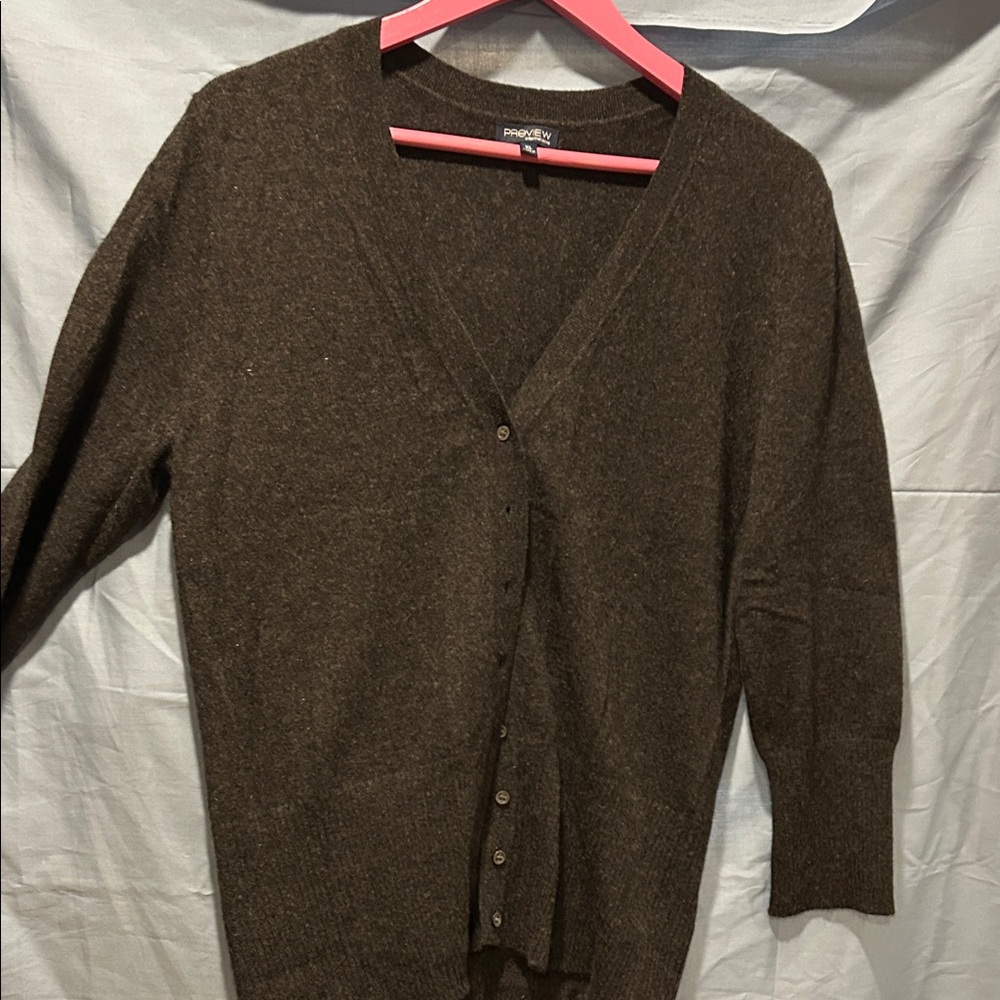Gray cashmere Cardigan Sweater